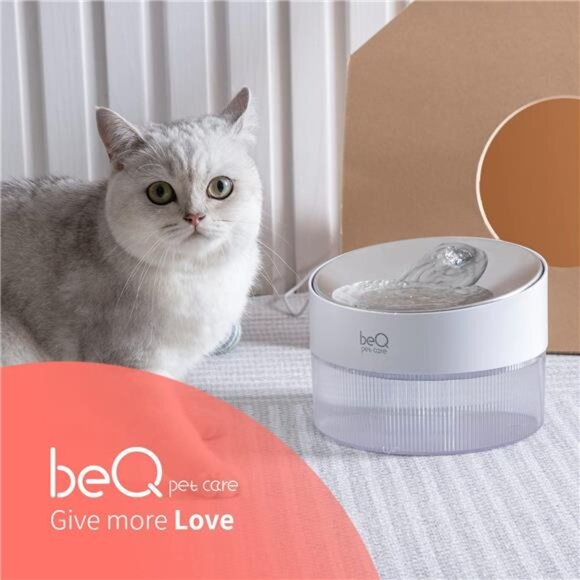 Cat Water Fountain,2.5L/84oz Inside Ultra-Quiet Stainless Steel Automatic - Picture 6 of 7